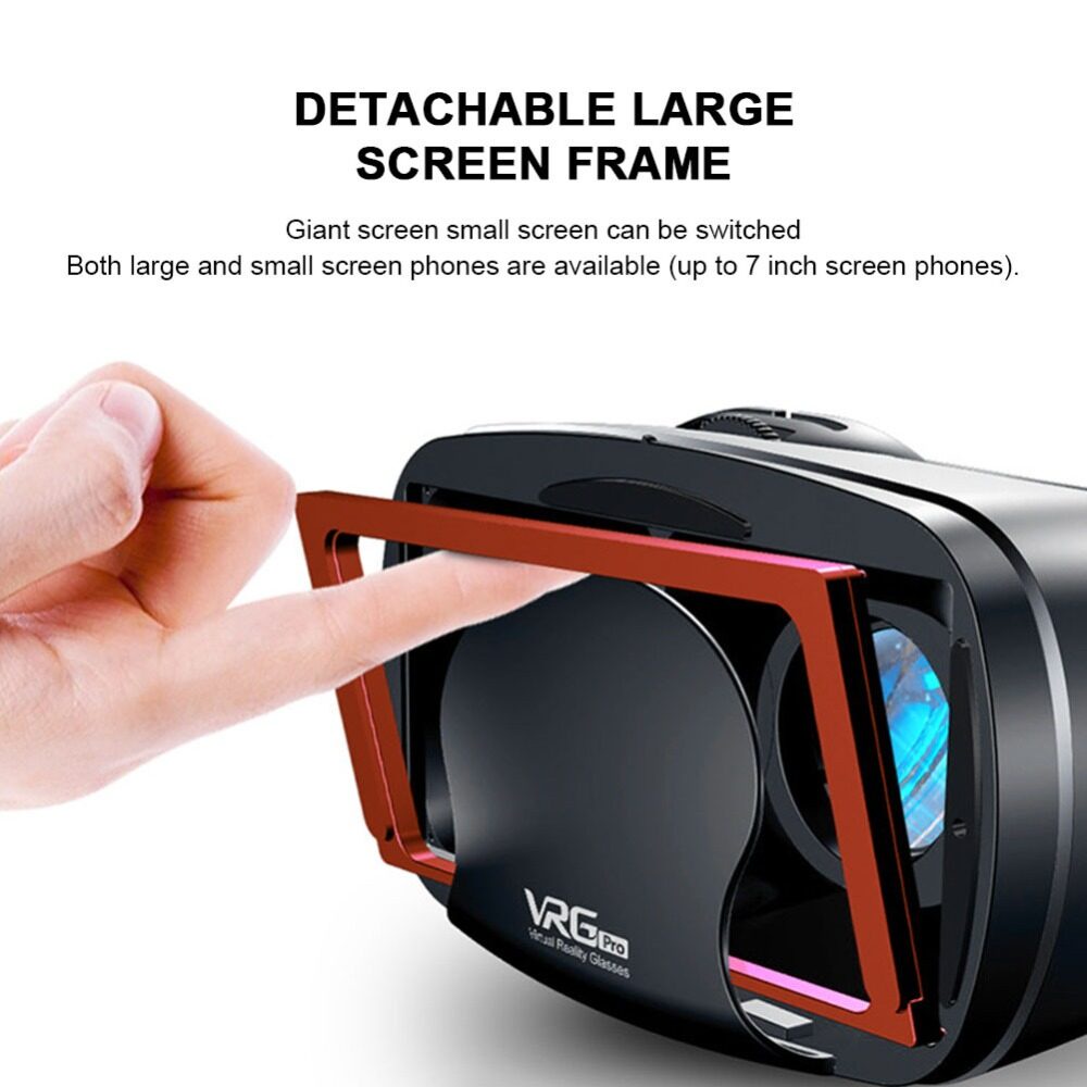 Kính Thực Tế Ảo VRG Pro 3D Góc Rộng 120 Độ Toàn Màn Hình Trực Quan Dùng với dòng Điện Thoại Thông Minh 3.5-7 inch