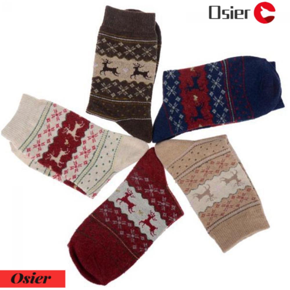 Osier1 Vớ Len Hình Hươu Thoải Mái Thời Trang Mùa Đông Cho Nam Và Nữ