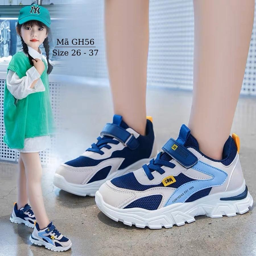 Giày thể thao bé trai êm nhẹ kháng khuẩn phong cách Hàn Quốc cho trẻ em học sinh 3 - 12 tuổi GH56