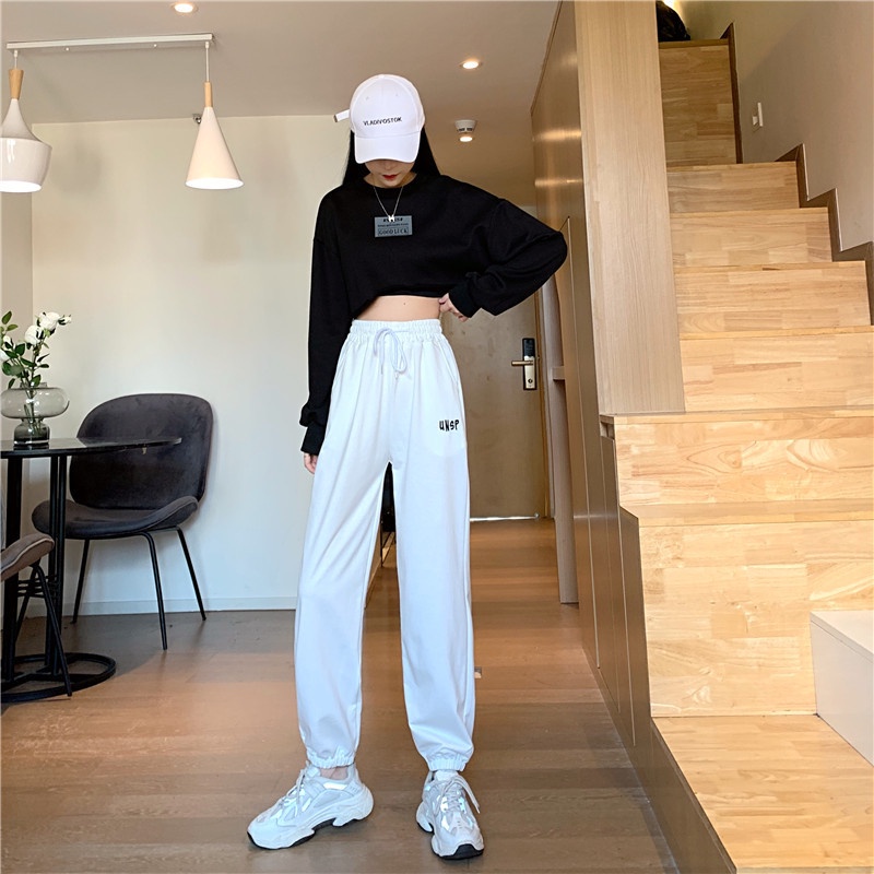 IELGY Quần Thể Thao In Chữ Thời Trang Cho Nữ