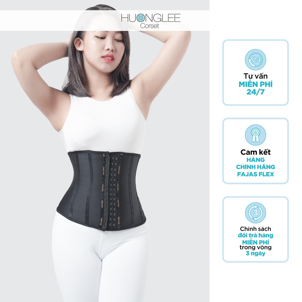 [HUONGLEE Corset] Đai Gen Nịt Bụng Thon Eo Latex Fajas Flex 103 Thoáng Khí Chuẩn Chính Hãng Colombia