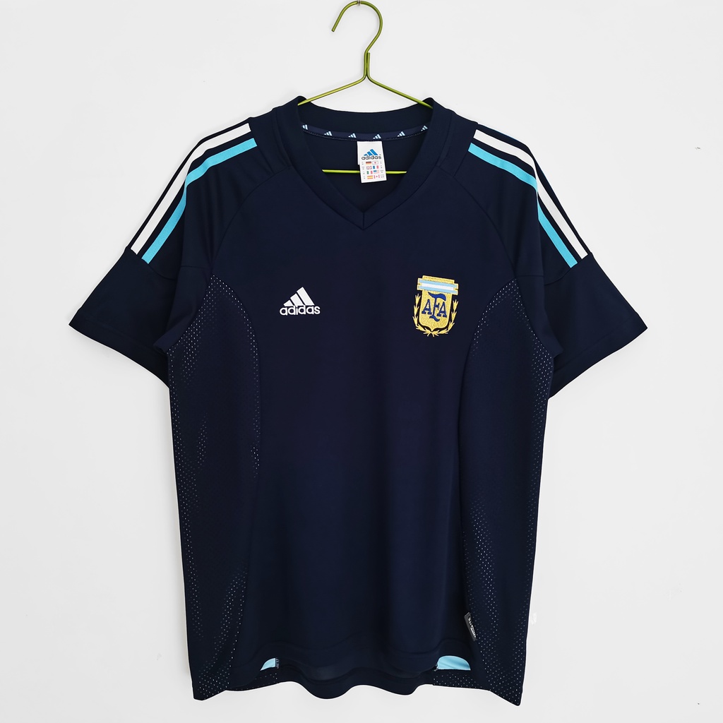 Áo Thun Bóng Đá Đội Tuyển Argentina Away 2002 Argentina 2002 Phong Cách Retro