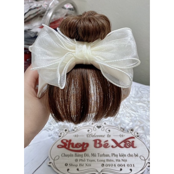 Turban tóc giả cho bé, băng đô tóc giả bé gái, tóc giả em bé, tóc giả trẻ em shop bé xôi