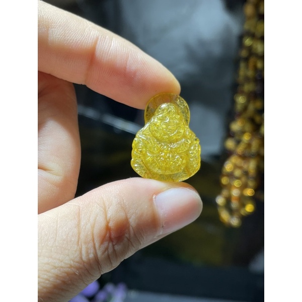 Mặt dây chuyền Di lặc tóc vàng