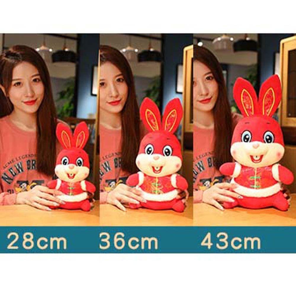 Thỏ Nhồi Bông Cotton Phong Cách Trung Hoa Mừng Năm Mới