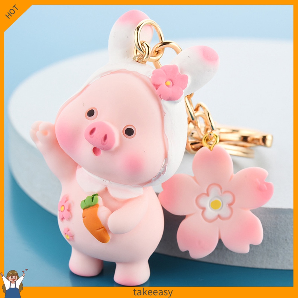 Móc khóa hình chú heo con xinh xắn dễ thương