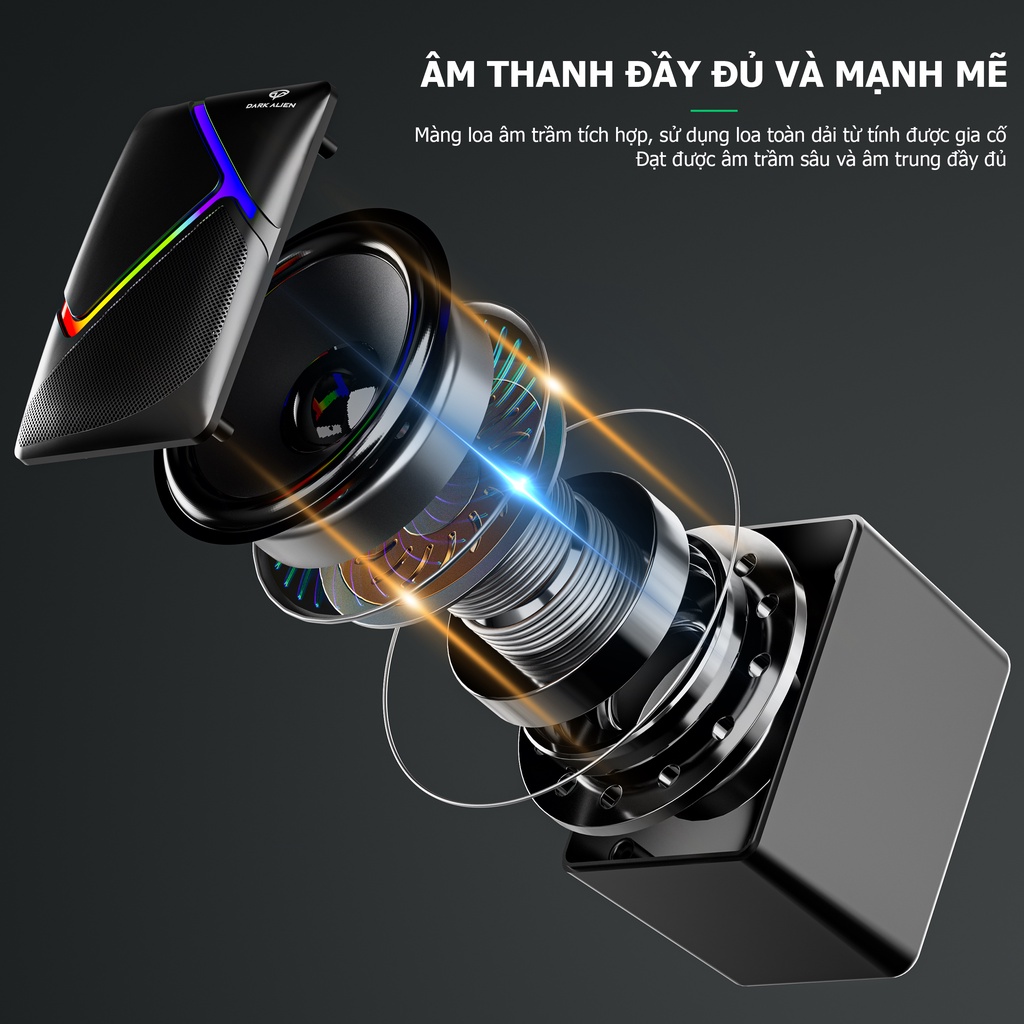 USB loa vi tính led Đèn LED chơi game âm thanh chất lượng cao Có dây Loa máy tính