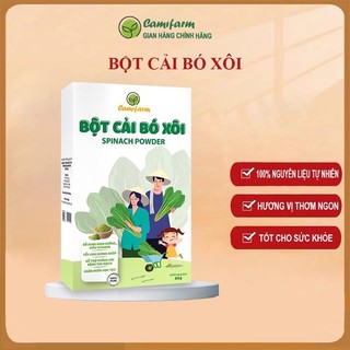 Bột cải bó xôi camifarm bột rau củ sấy lạnh hữu cơ 100% túi 80g