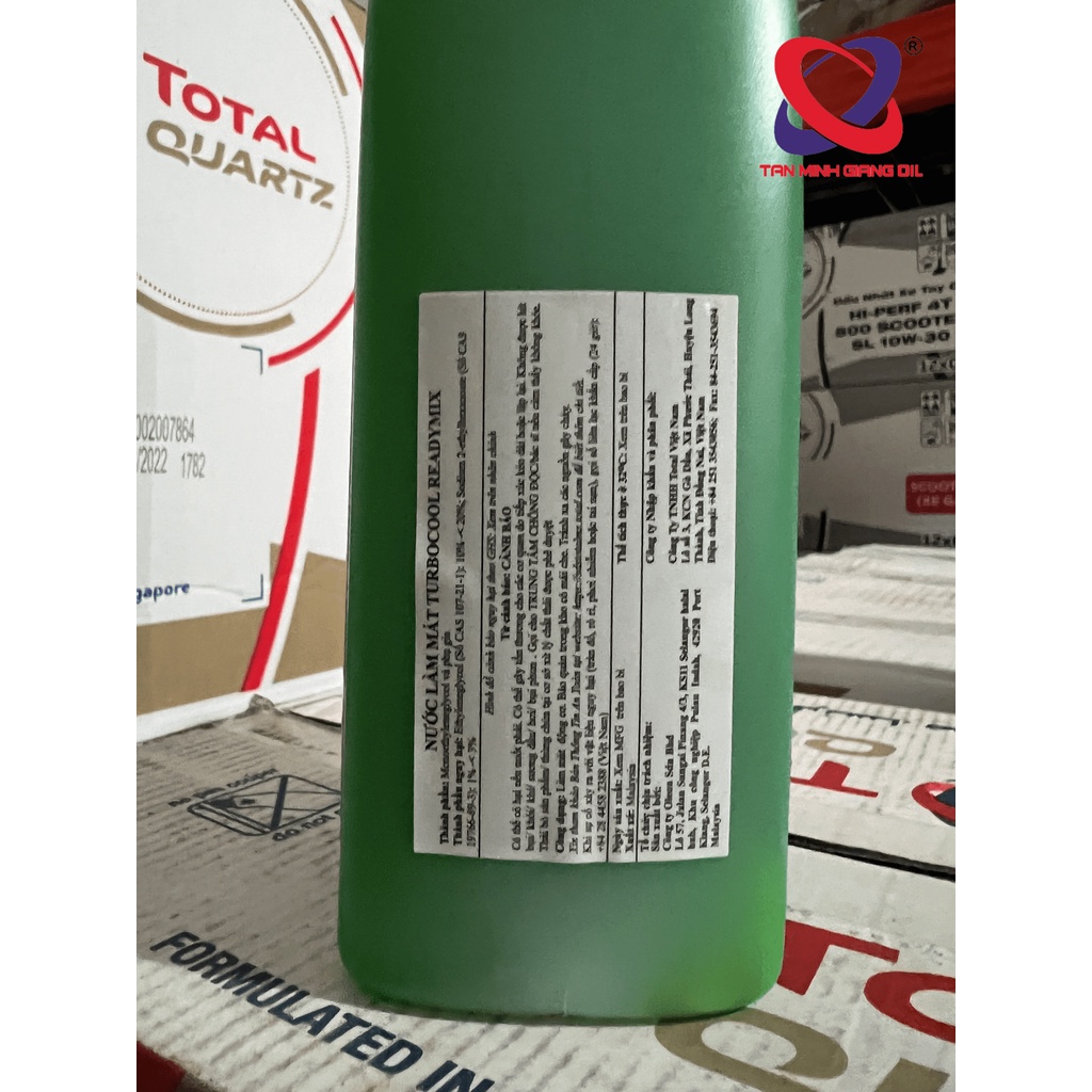 Nước mát xanh cho động cơ TOTAL TURBOCOOL READYMIX bình 1 Lít