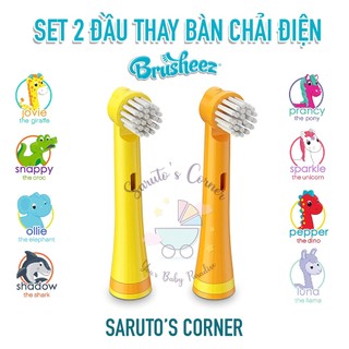 Bộ 2 đầu bàn chải thay thế bàn chải điện cho bé Brusheez