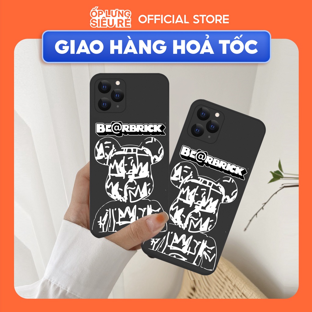 Ốp lưng Vsmart Joy 4/Active 3/Bee 3/Star 4/Aris/...dẻo đen in hình Bearbrick