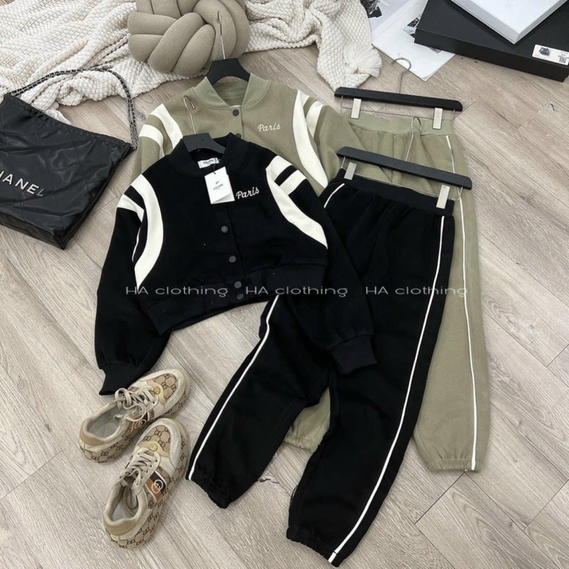 Set bomber nỉ bông