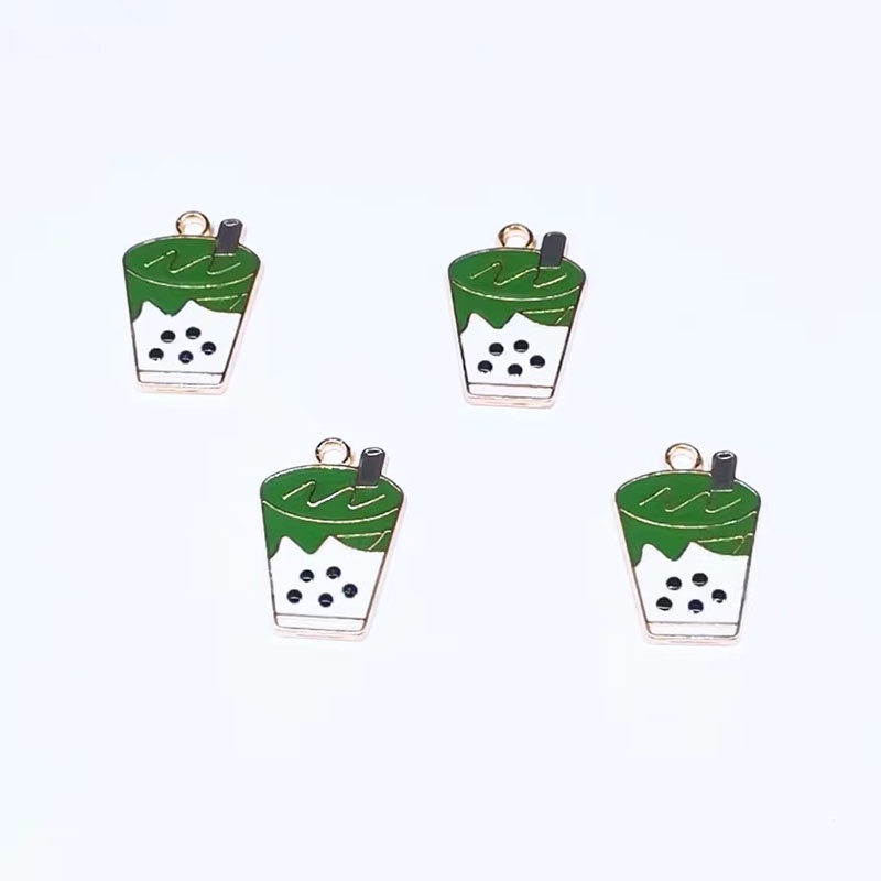 Bộ 4 Mặt Dây Chuyền Hợp Kim Tráng Men Nhiều Màu Sắc Dùng Làm Trang Sức DIY