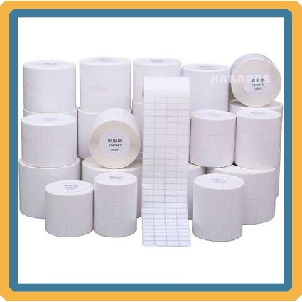 8000 Tem in mã vạch, decal nhiệt, giấy in giá sản phẩm, tem ghi chú có lớp dán 35x22, 25x15