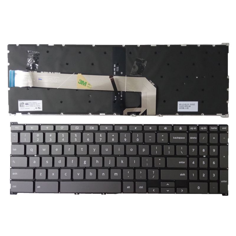 Bàn phím Mỹ có đèn nền màu đen cho Lenovo Chromebook C340-15 Phiên bản Google