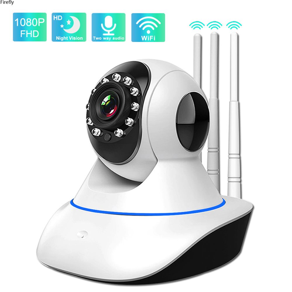 Robot IP Wifi Aubess 1080P HD Xoay 360 Độ Với Ăng Ten Hồng Ngoại Ban Đêm