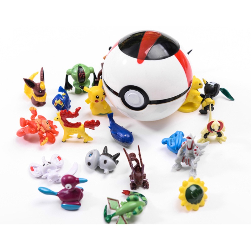 Quả Cầu Pokemon Kích Thước 6.8CM Với Mô Hình 2-3cm Đồ Chơi Quà Tặng Sinh Nhật Cho Trẻ Em