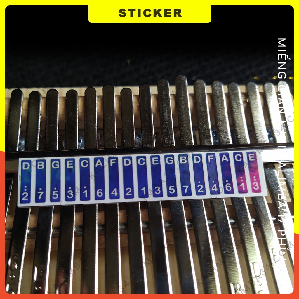 Sticker mini trang trí đàn kalimba nhiều màu, Sticker nhỏ gọn dán phím kalimba tiện dụng D73mm R10mm