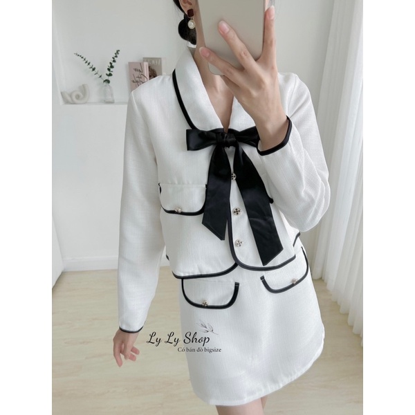 Set dạ LiTa phong cách tiểu thư Hàn Quốc phù hợp thu đông( có bigsize)