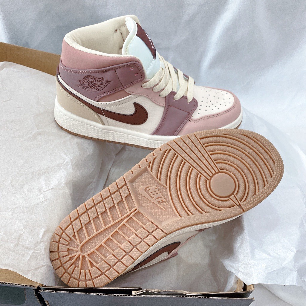 Giầy thể thao nam nữ 2xstore JD mid barely hồng tím Fullbox