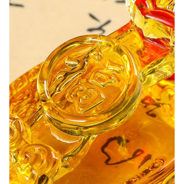 Gậy như ý và Trái châu cầu tài lộc bằng pha lê