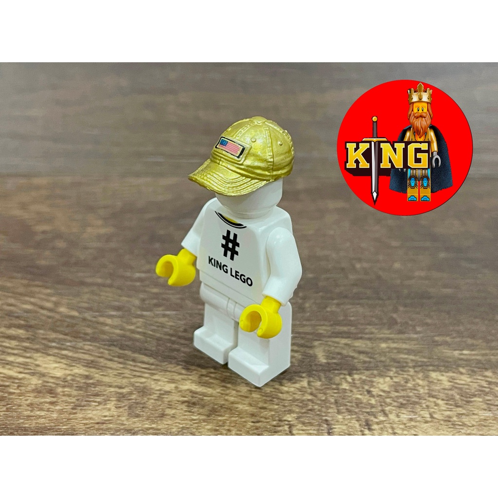 Eastbrick minifigure accessories baseball cap modern golden Phụ kiện đồ chơi