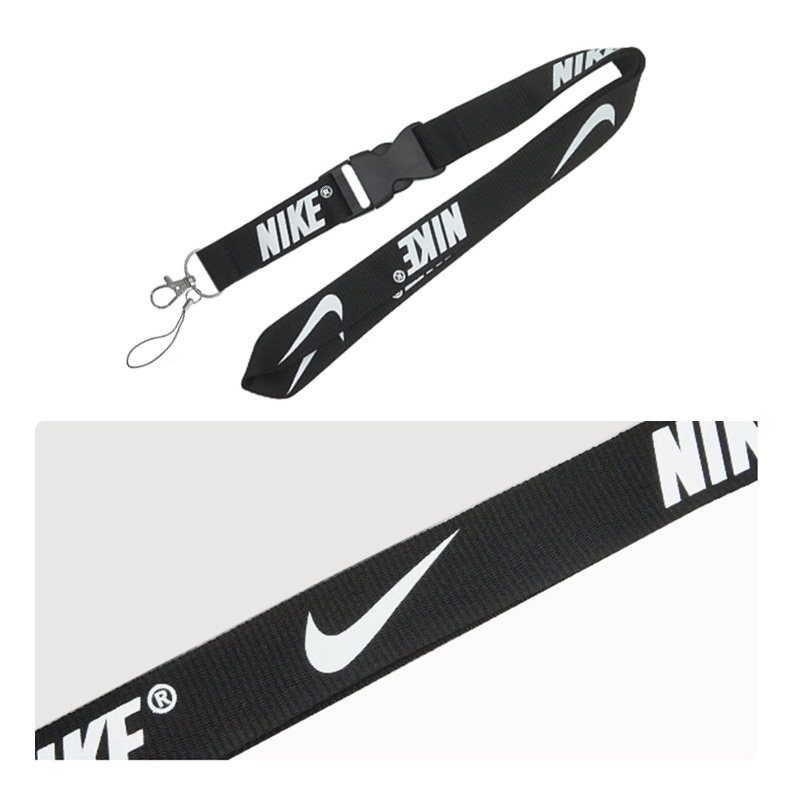 Black NK Lanyard+Horizontal ID Card Holder Neck Strap Badge Case Protector Keychain Sling For Student Office Workers