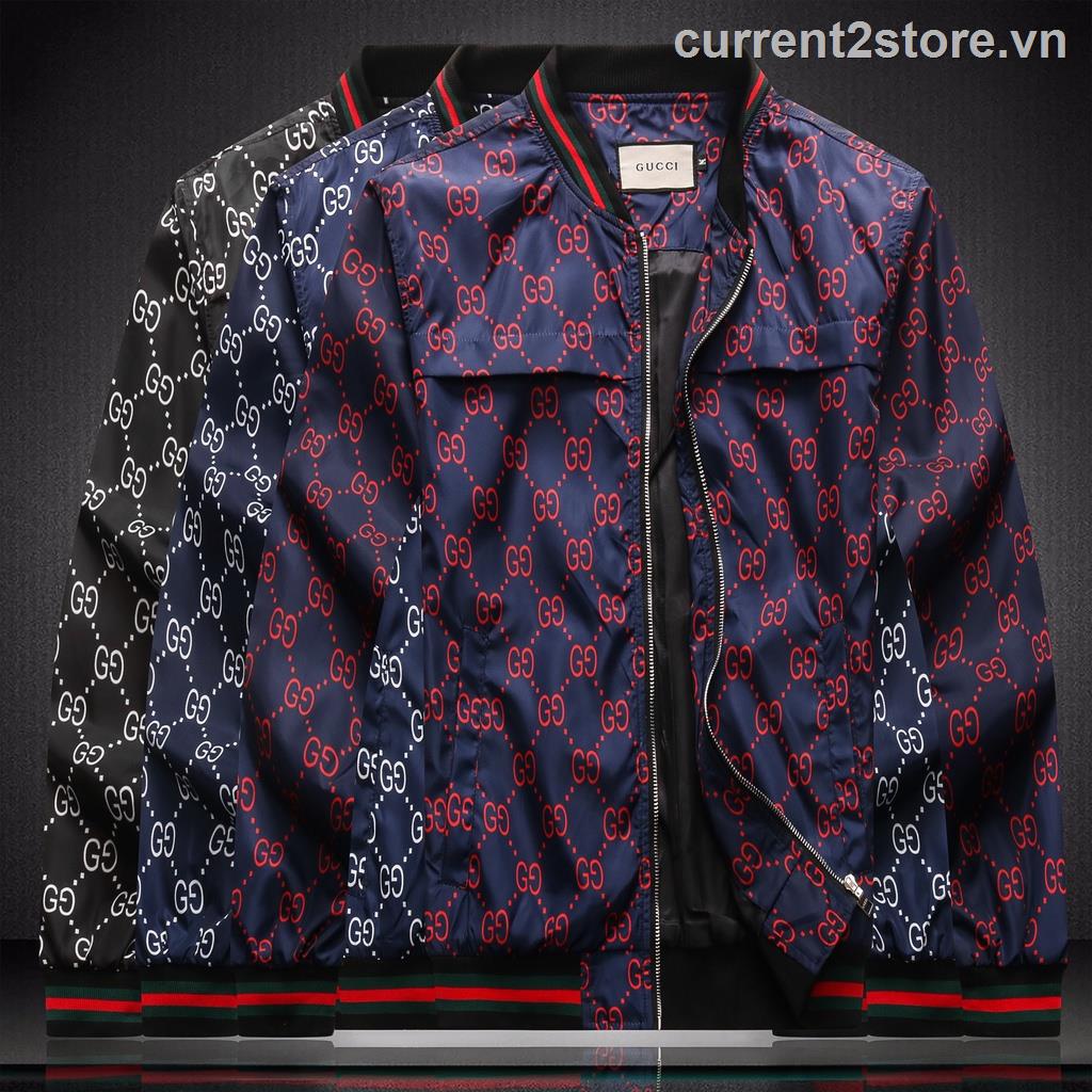 Mới_gucci Áo Khoác bomber Họa Tiết In Đa Dạng Cho Nam Bulouson S-XXXL GY019