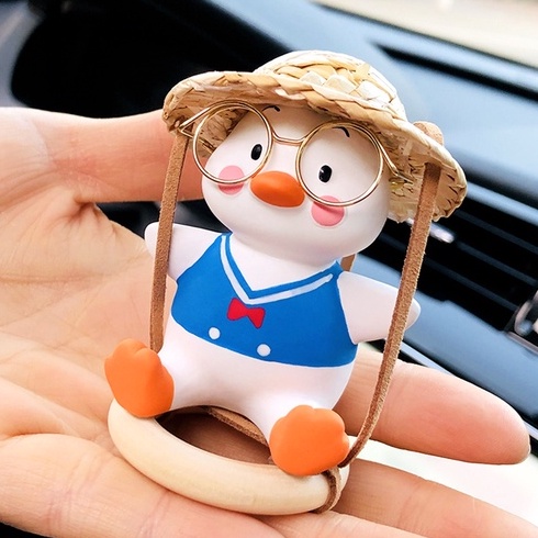 Gương chiếu hậu Swinging Duck Trang trí nội thất Mặt dây chuyền Phụ kiện treo xe Winter064