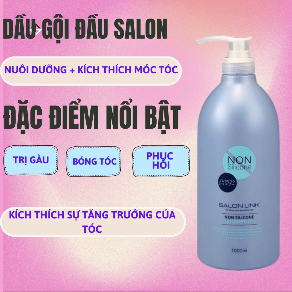 Dầu Gội Kumano Salon Link Extra Conditioner 1000ml - Dầu Gội Dành Cho Tóc Hư Tổn, Amino Phục Hồi Dành Cho Tóc Khô