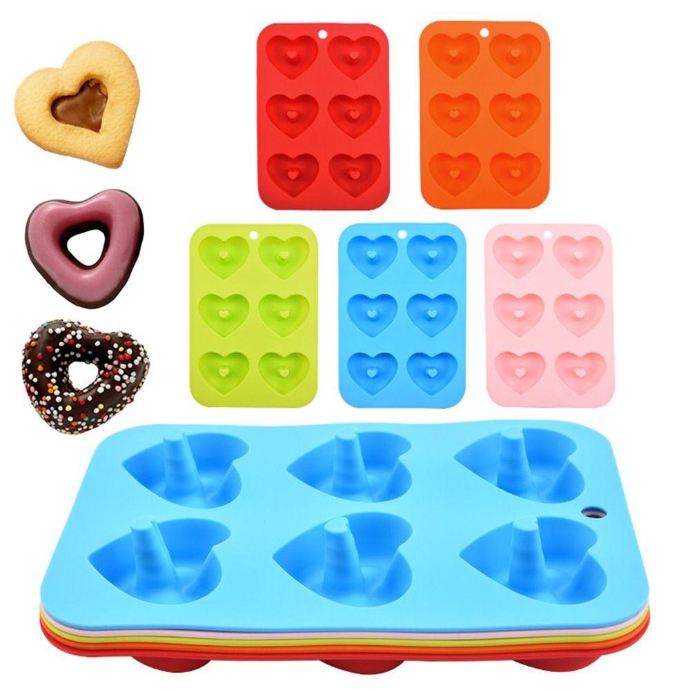 ESPO Khuôn Làm Bánh Donut 6 Ngăn Hình Trái Tim