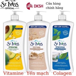 Sữa dưỡng thể toàn thân st.ives yến mạch và bơ/ vitamin e và bơ / collgen 621ml