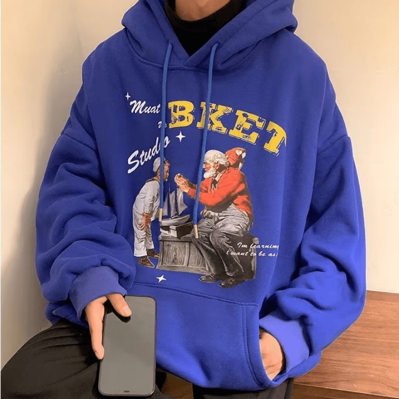 Áo hoodie In Chữ Thời Trang Hàn Quốc Chất Lượng Cao Size M-5XL Cho Nam