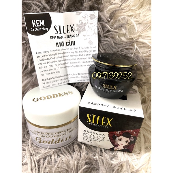 BỘ KEM SILEX GODDESS ĐA CHỨC NĂNG KHỬ NÁM THÂM TÀN NHANG DA KHÔNG ĐỀU MÀU LÀM TRẮNG MỊN DA