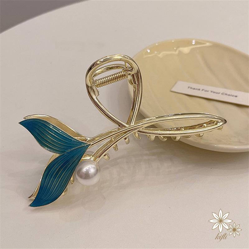 Kẹp Tóc Đuôi Cá Đính Ngọc Trai Sang Trọng Cho Nữ