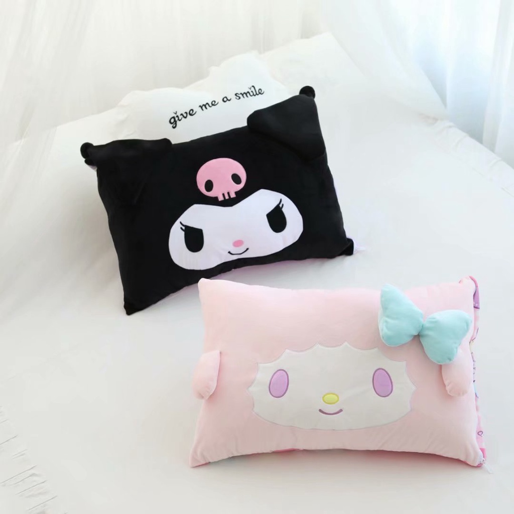 Vỏ Gối Đơn Nhồi Bông Hình Sanrio Hello Kitty mymelody Kuromi LittleTwinStars Dễ Thương Giặt Được Cho Trẻ Em