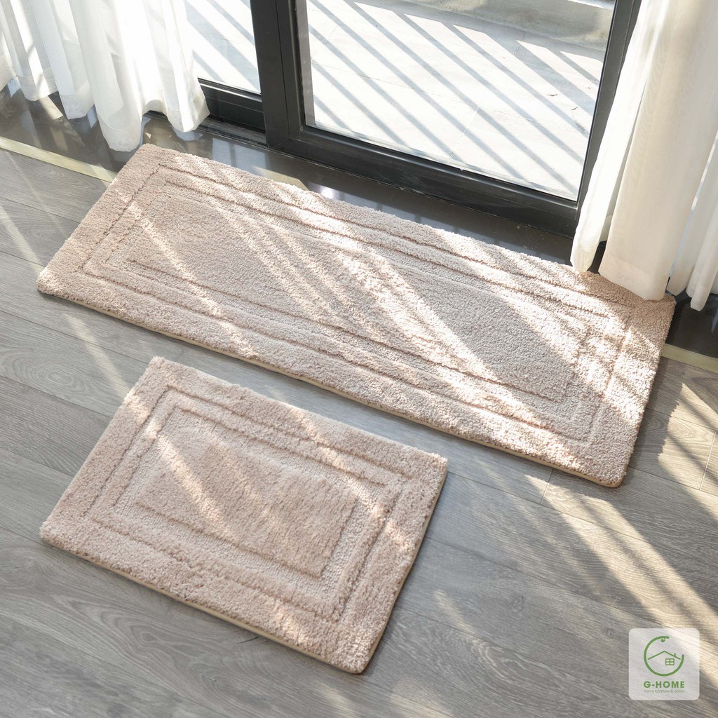 Thảm Lau Chân Cotton Len Sợi Ngắn Siêu Thấm Dày Viền Ra Vào Cửa Nhà Tắm,Thảm Trải Sàn Phòng Khách,Phòng Ngủ Quán Xá,Spa