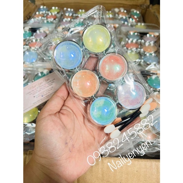 Set 6 màu tráng gương màu ngọc trai