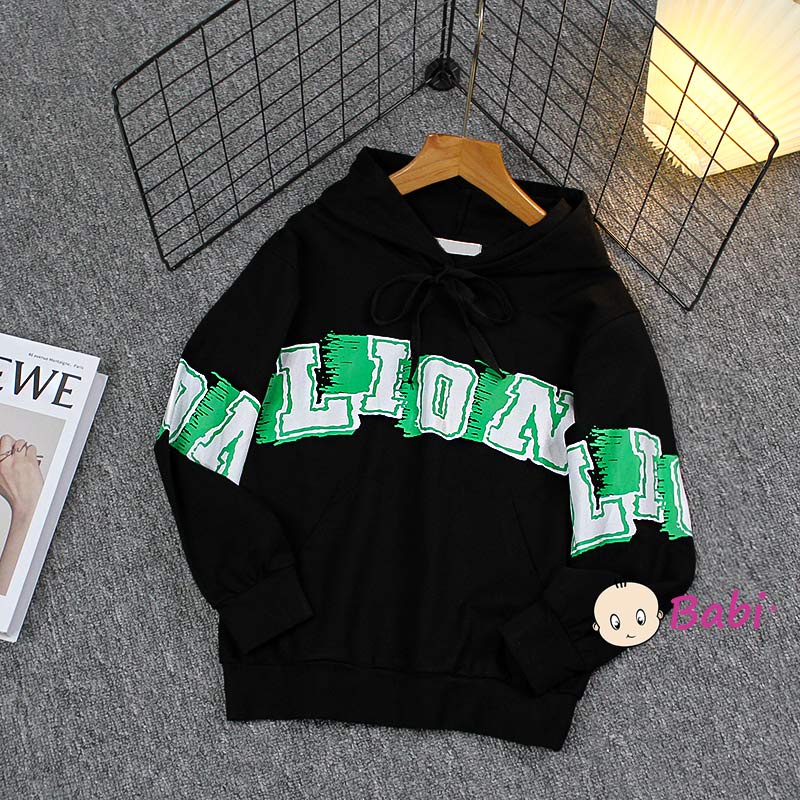 Áo Hoodies dài tay Hàn Quốc in chữ cho bé trai, Áo Babi tay dài thu đông cotton cao cấp thời trang từ size đại 20kg-55kg
