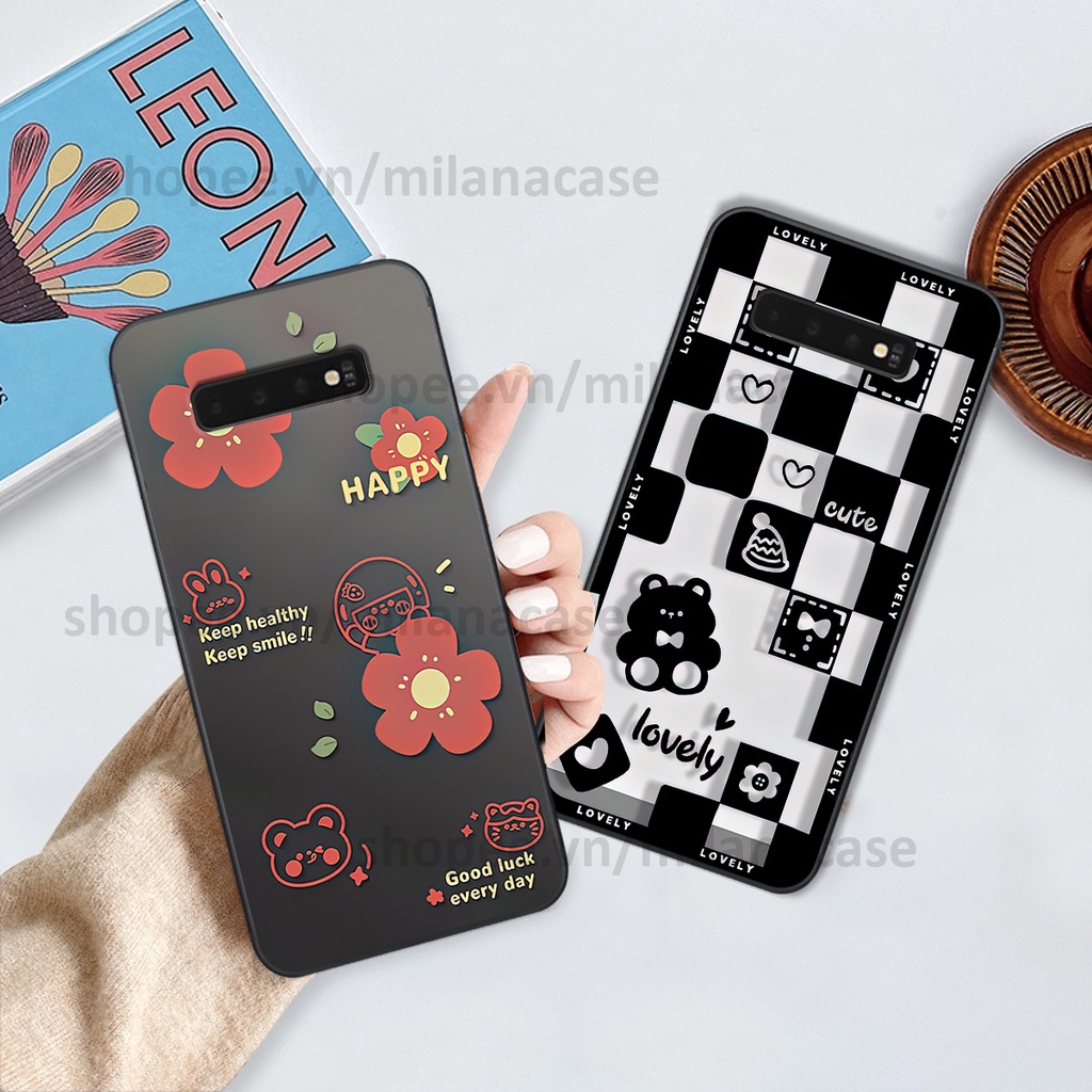 Ốp Samsung S10 / S10 5G / S10 Plus / S10+ in hình caro trái tim siêu đẹp, siêu nét đầy phong cách cá tính