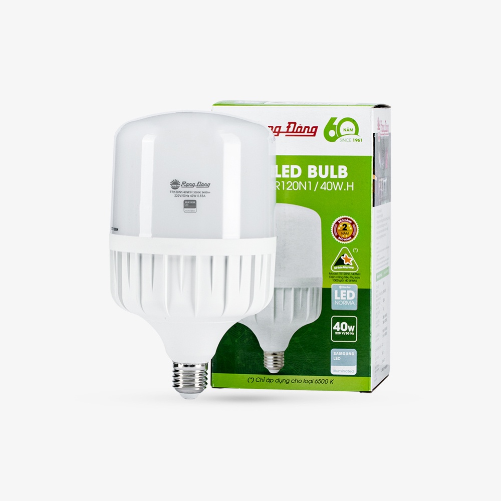Bóng đèn LED trụ 40w Rạng Đông