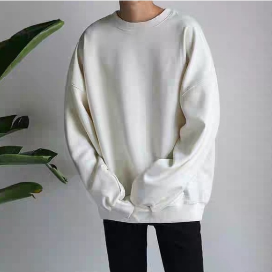 Áo Sweater Áo Thun Nỉ Trơn Cổ Tròn Thời Trang Nam Nữ Unisex Dài Tay Phong Cách Siêu Hot Mọi Thời Đại