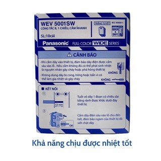 Hạt Công Tắc 1 Chiều, 2 Chiều Panasonic 16A - WIDE/FULL (WEV5001SW/WEV5002SW/WNV5001/WNV5002)