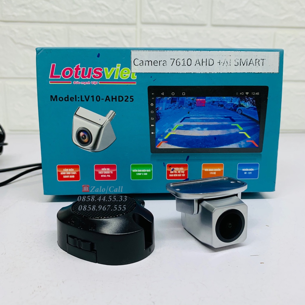 Camera lùi nhận diện vật thể thông minh AI Thương hiệu Lotusviet - Đại Việt Auto