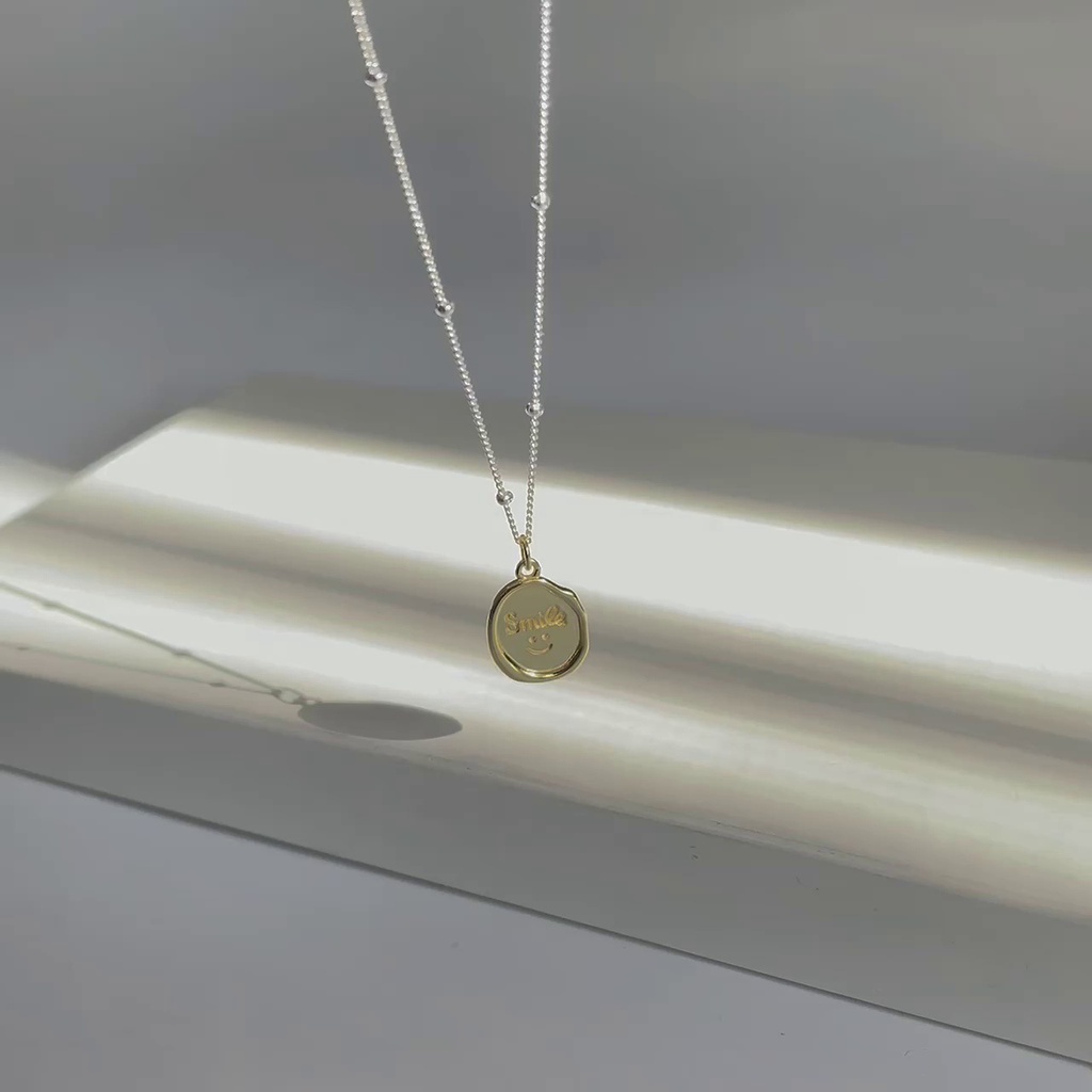 Vòng cổ Mặt Cười Thiết Kế Đơn Giản Tinh Tế Cho Nữ