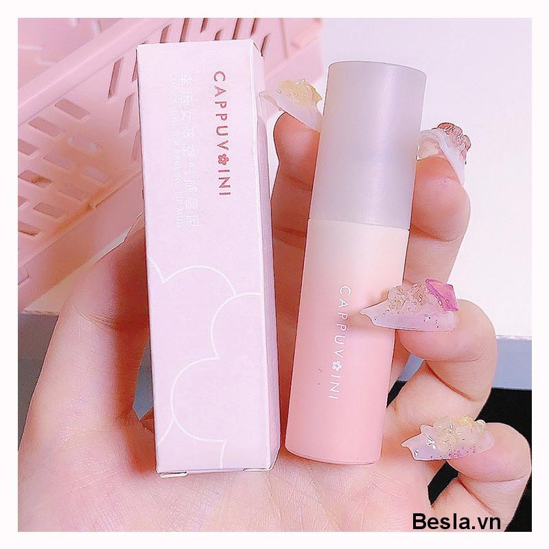 💎Son Bóng Cappuvini Dưỡng Ẩm Chống Thấm Không Dính Thấm Nước Chống Khô Môi Lâu Trôi Bong Son Bóng