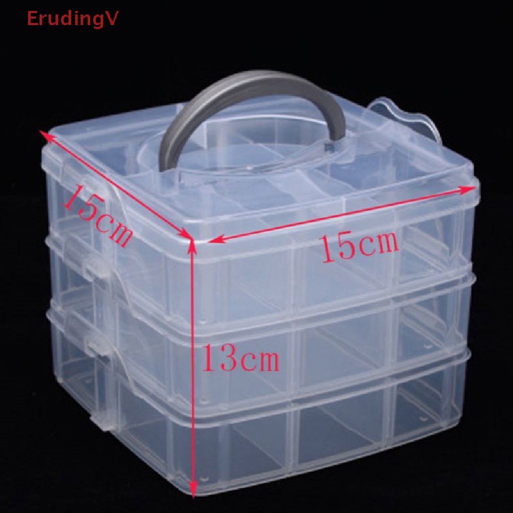 [ErudingV] Hộp Đựng Trang Sức Hạt Cườm 3 Lớp Trong Suốt [Mới]