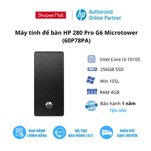 [Mã ELHP3TR giảm 12% đơn 500K] Máy tính để bàn HP 280 Pro G6 Microtower (60P78PA)/G6 Microtower (60P69PA)