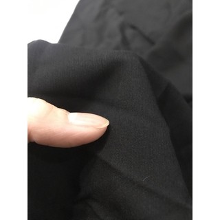 Vải Linen Đũi đen tuyền dày mềm rũ -khúc 2m may đầm váy , quần ,áo kiểu thời trang