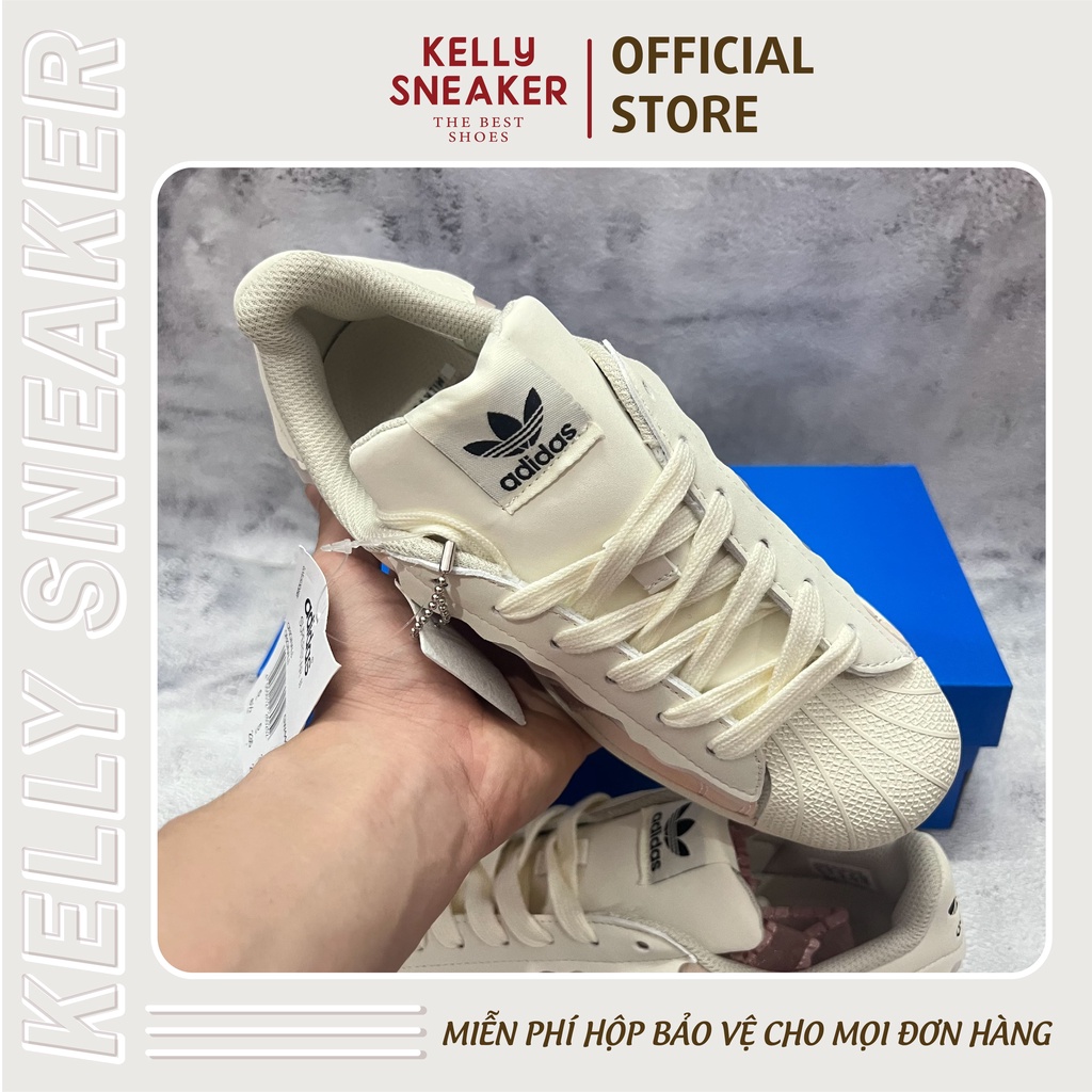 Giày Thể Thao SuperStar Sò Trắng Kem - Bản Tiêu Chuẩn